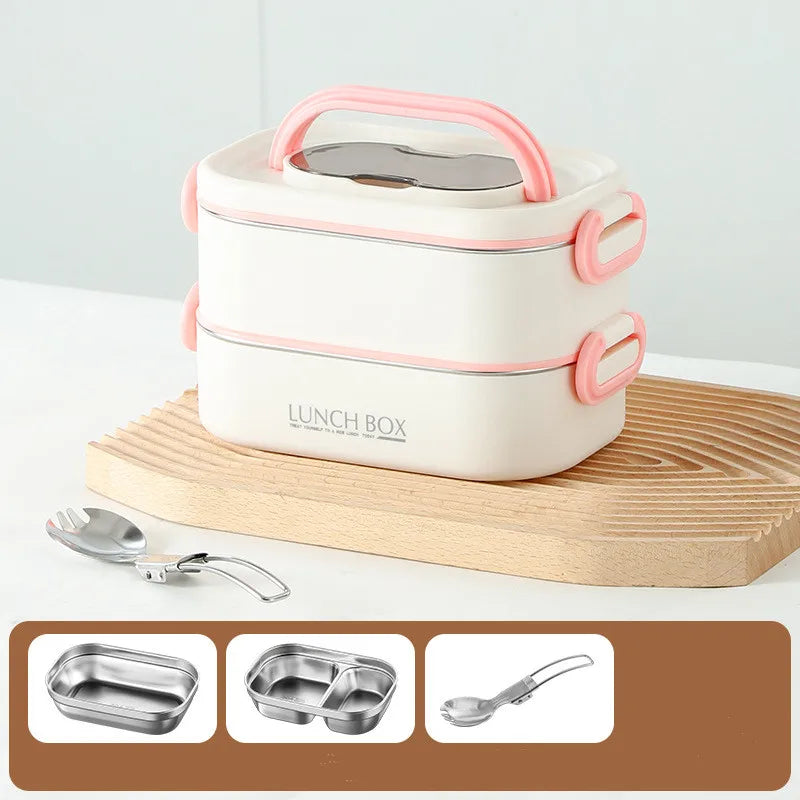 Lunch Box with Foldable Spoon