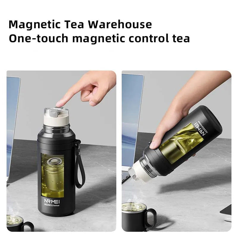 Thermos Bottle with Magnetic Control
