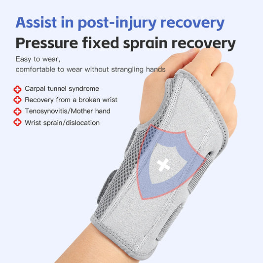 OrthoGuard Pro™ Wrist Support with Metal Splint Stabilizer, Adjustable Wrist Strap for Men Women, Breathable Wrist Support Brace for Arthritis,Tendonitis,Sprained,RSI, Sports Protect