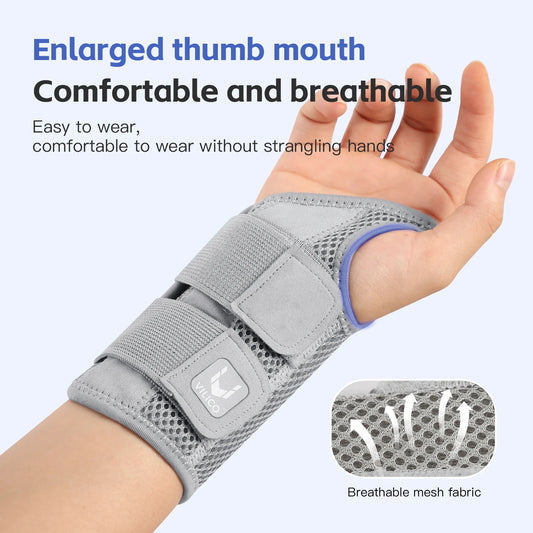 OrthoGuard Pro™ Wrist Support with Metal Splint Stabilizer, Adjustable Wrist Strap for Men Women, Breathable Wrist Support Brace for Arthritis,Tendonitis,Sprained,RSI, Sports Protect