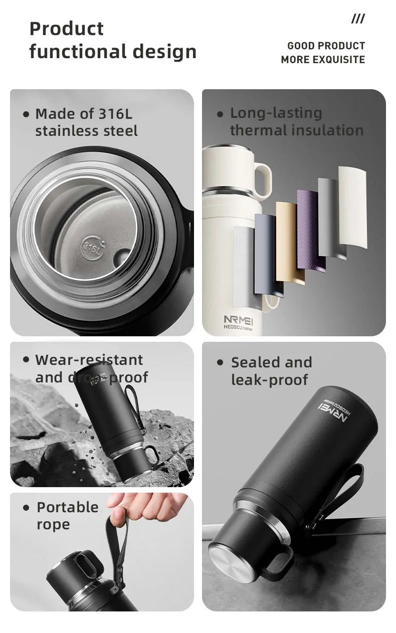 Thermos Bottle with Magnetic Control