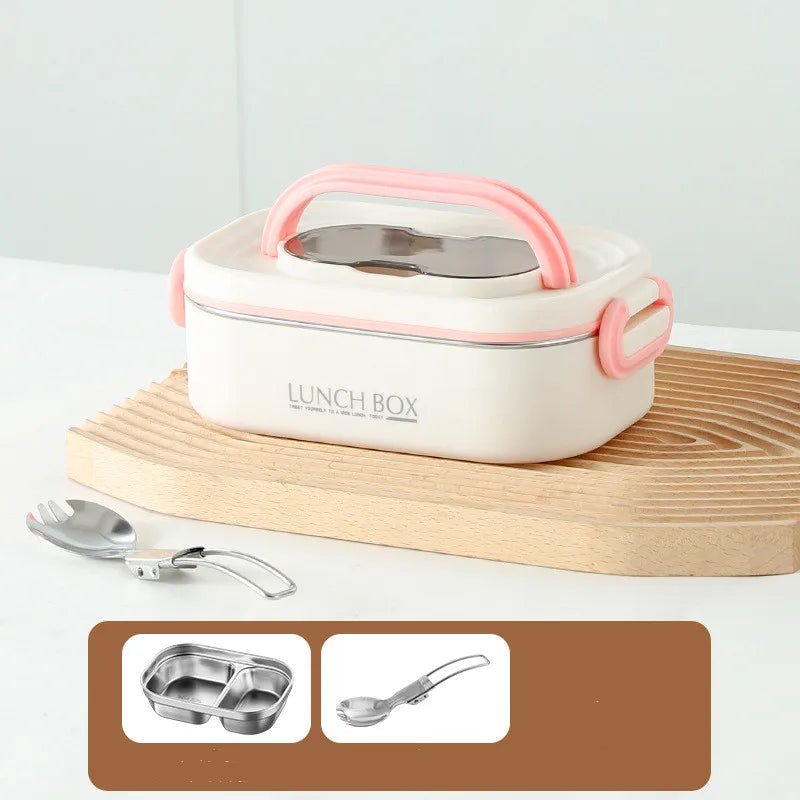 Lunch Box with Foldable Spoon