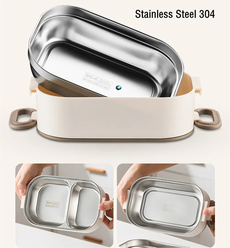 Lunch Box with Foldable Spoon