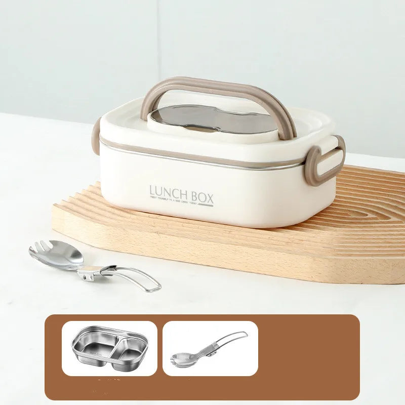 Lunch Box with Foldable Spoon