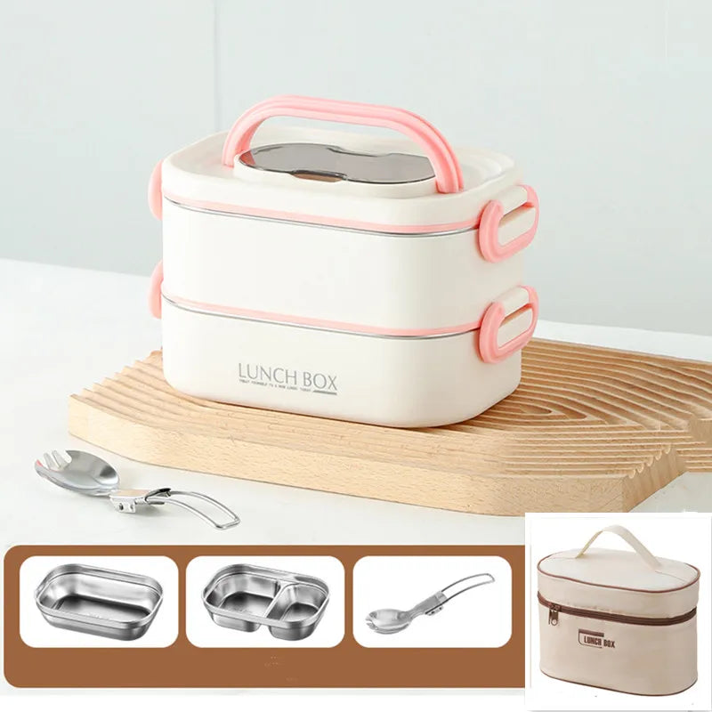 Lunch Box with Foldable Spoon
