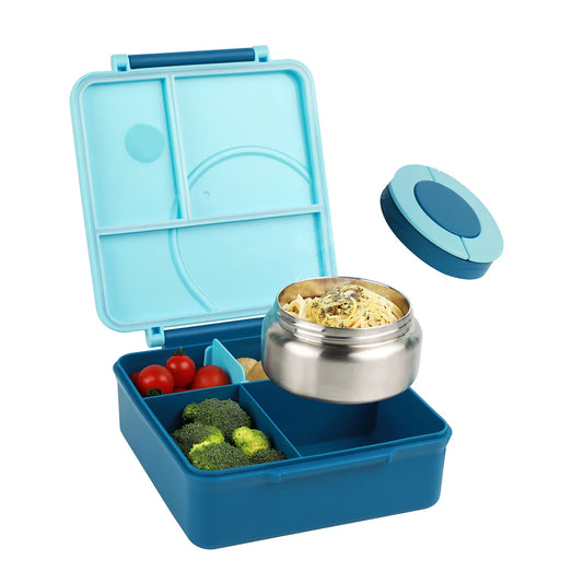 Four-Grid Lunch Box With Insulated Soup