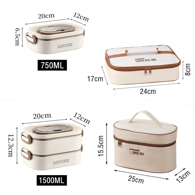 Lunch Box with Foldable Spoon