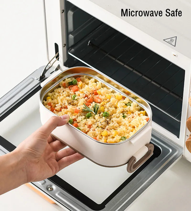 Lunch Box with Foldable Spoon